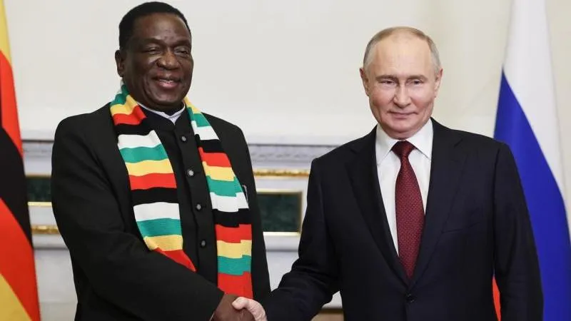 Zimbabwe's president says Putin is practically like a brother to me